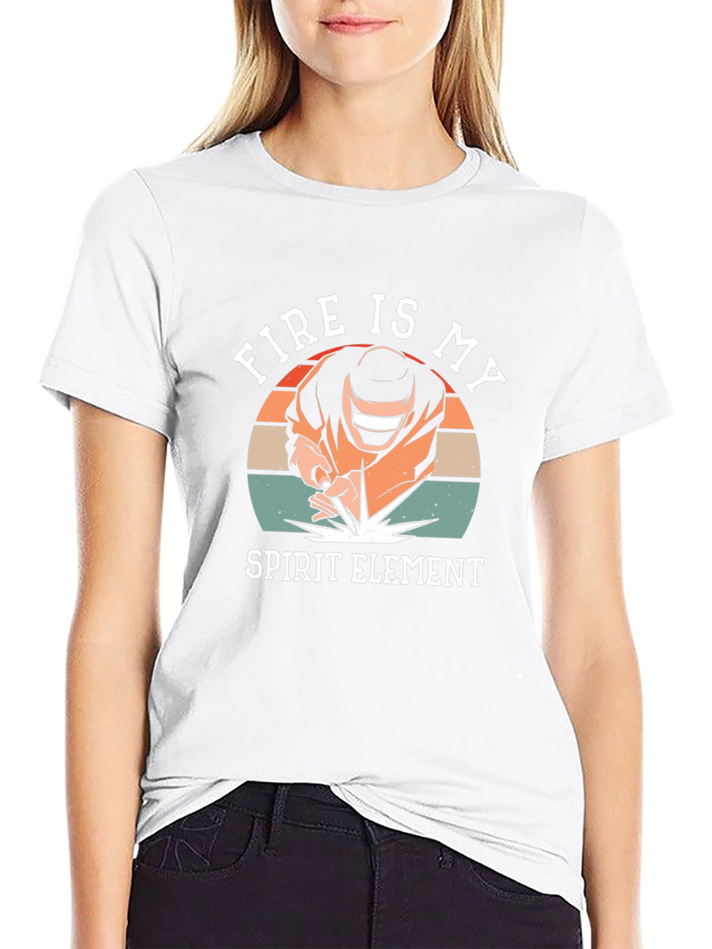 Fire Is My Spirit Element Black T-Shirt
