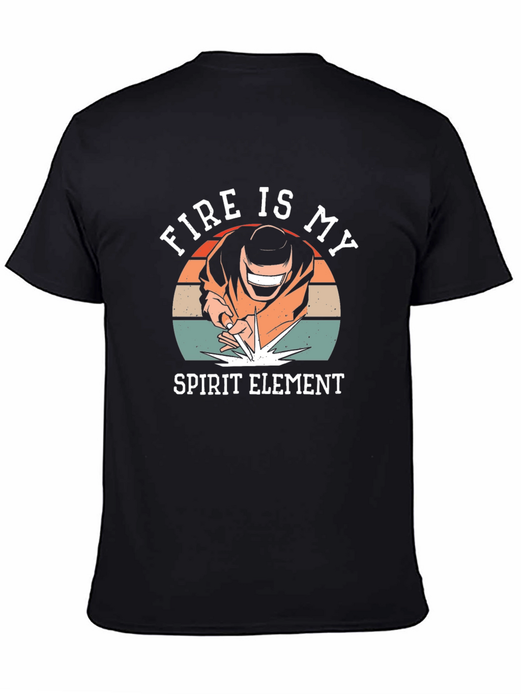 Fire Is My Spirit Element Black T-Shirt