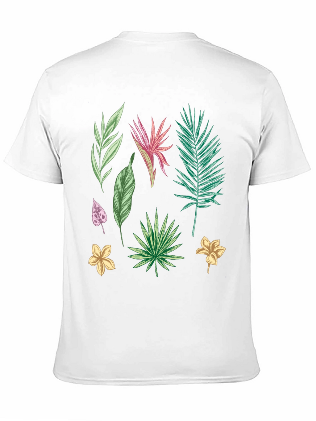Tropical Leaf Print T-Shirt