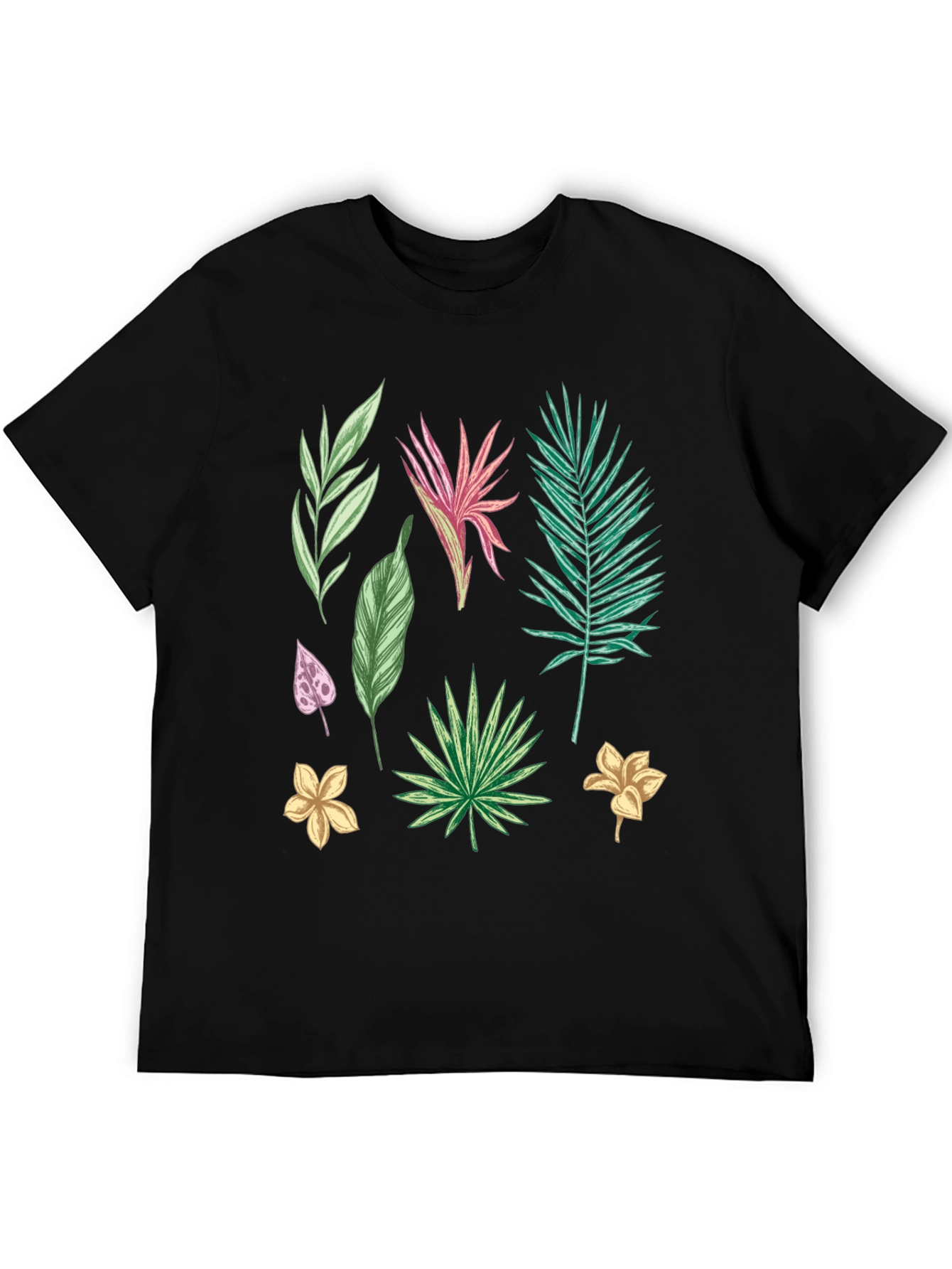 Tropical Leaf Print T-Shirt