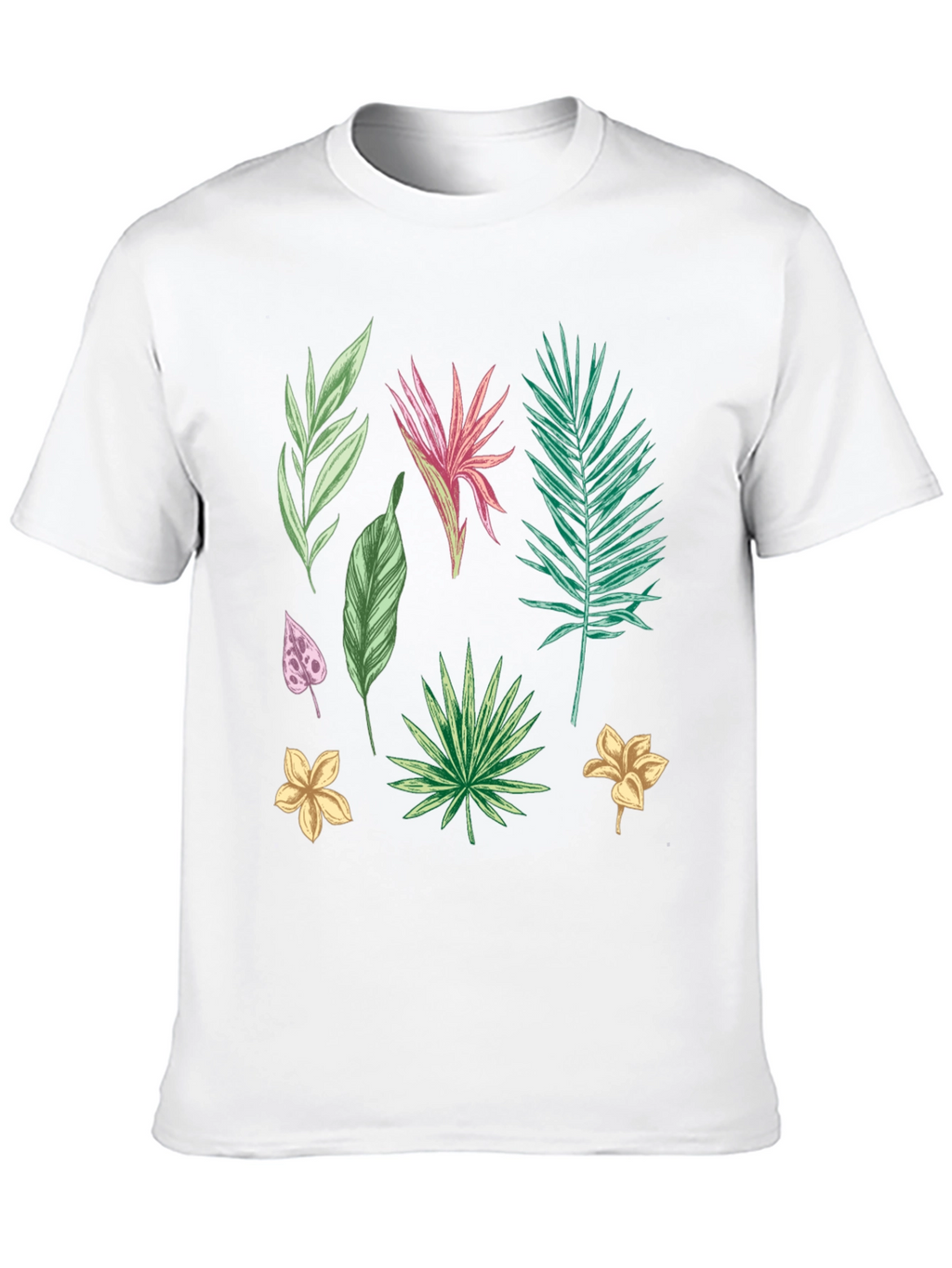Tropical Leaf Print T-Shirt