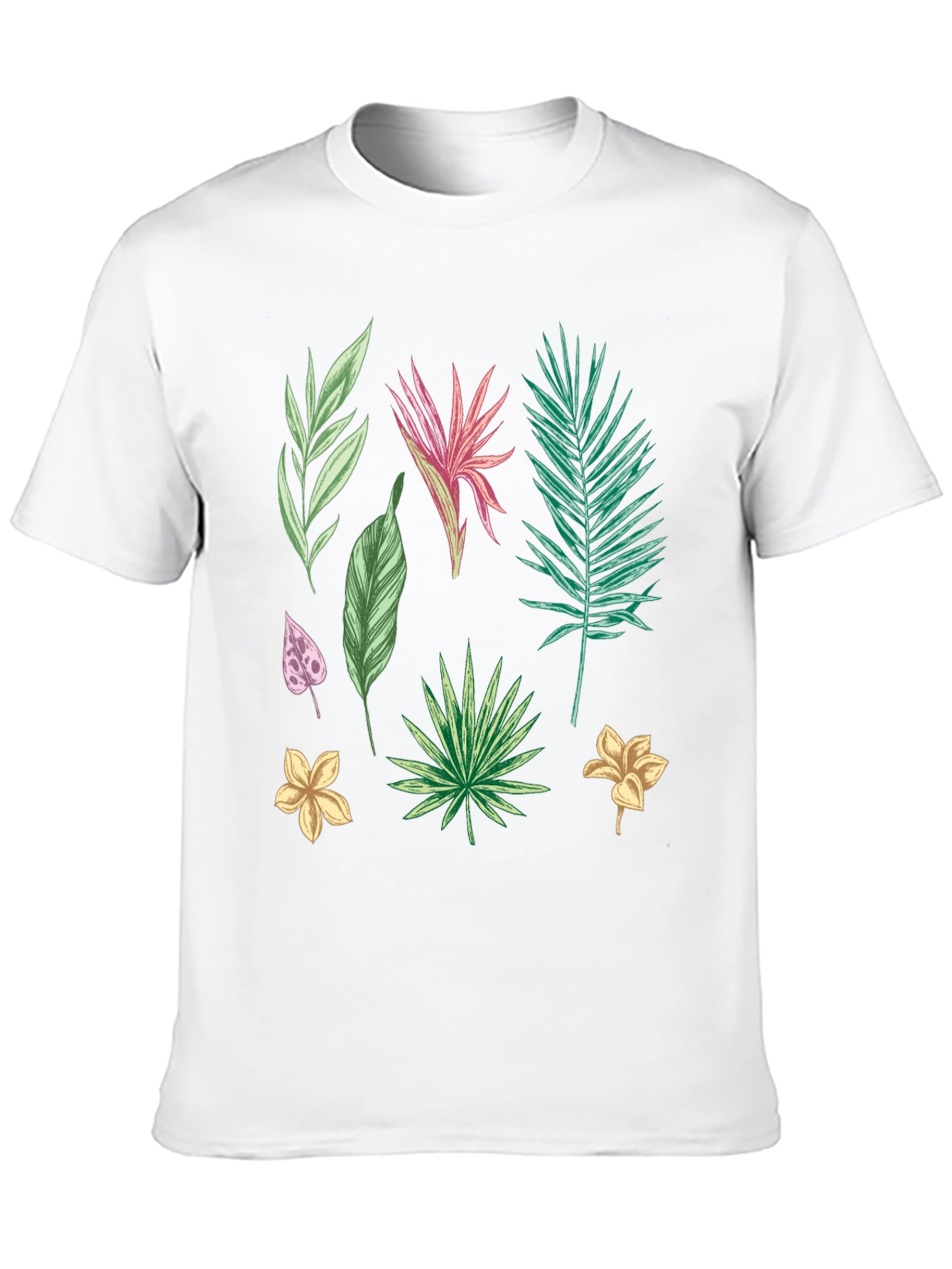 Tropical Leaf Print T-Shirt
