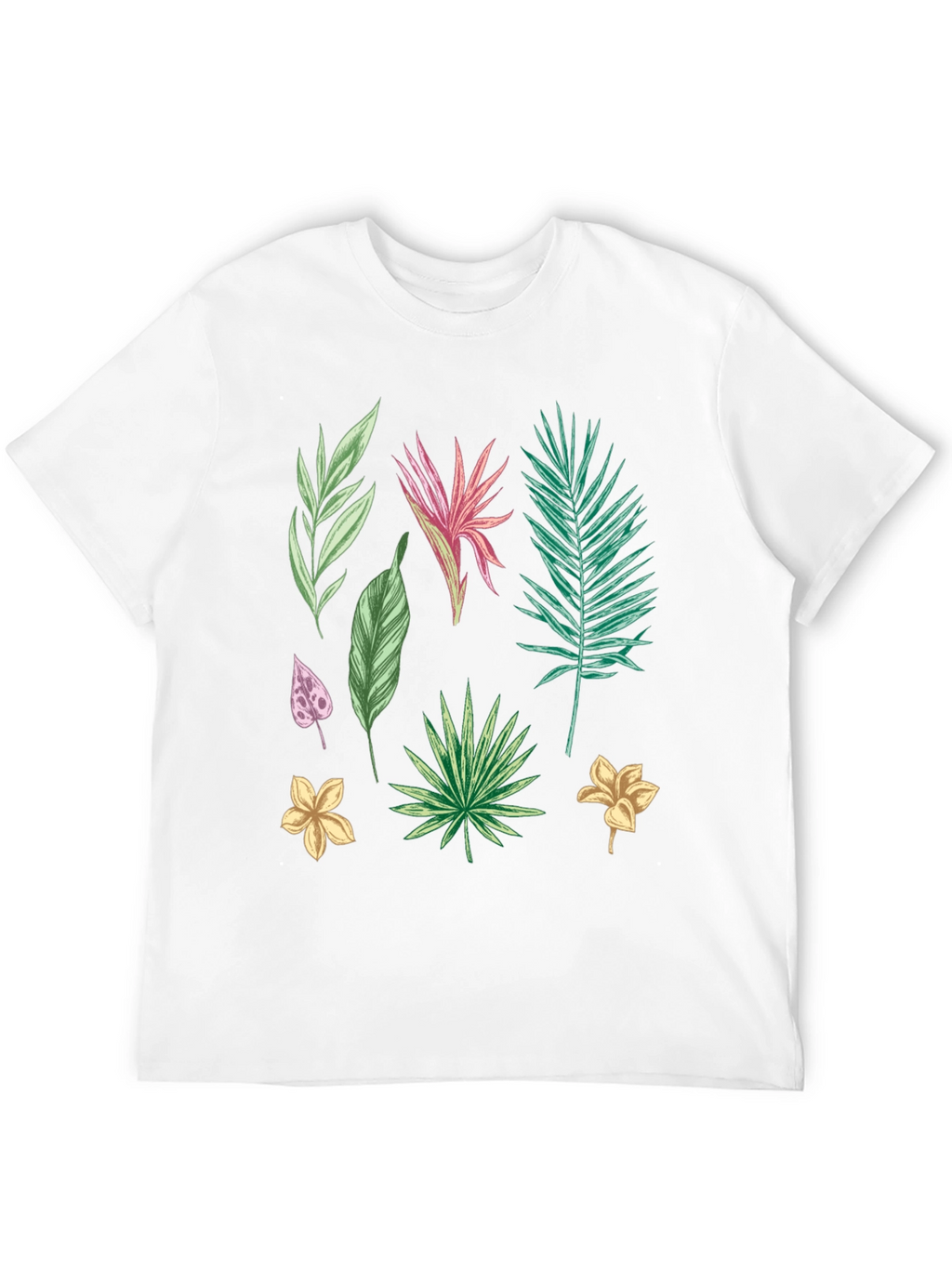 Tropical Leaf Print T-Shirt