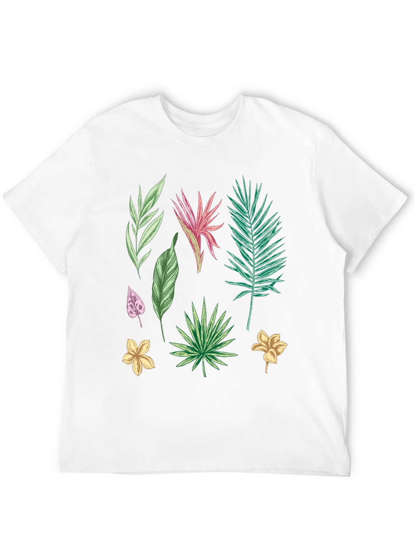 Tropical Leaf Print T-Shirt