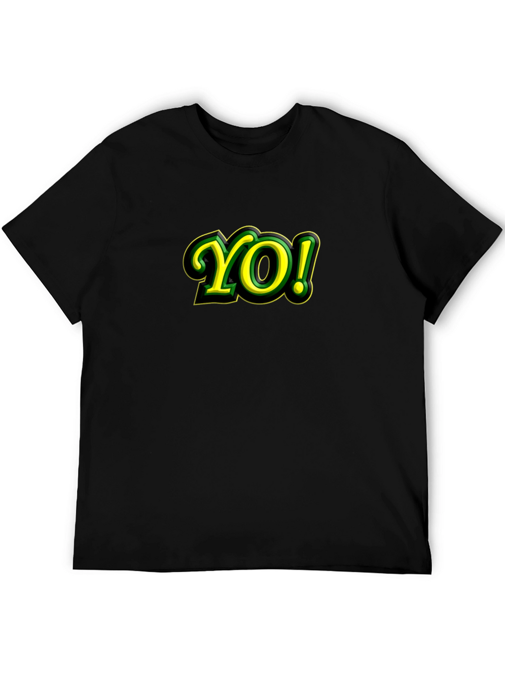 Yo! Graphic T-Shirt - Black Cotton Blend