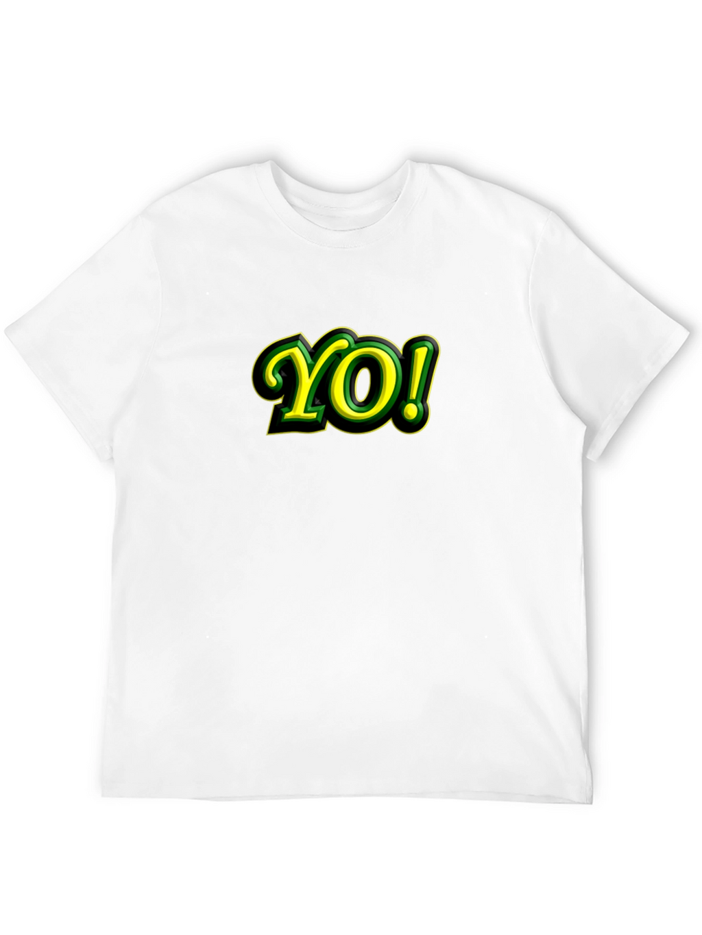 Yo! Graphic T-Shirt - Black Cotton Blend