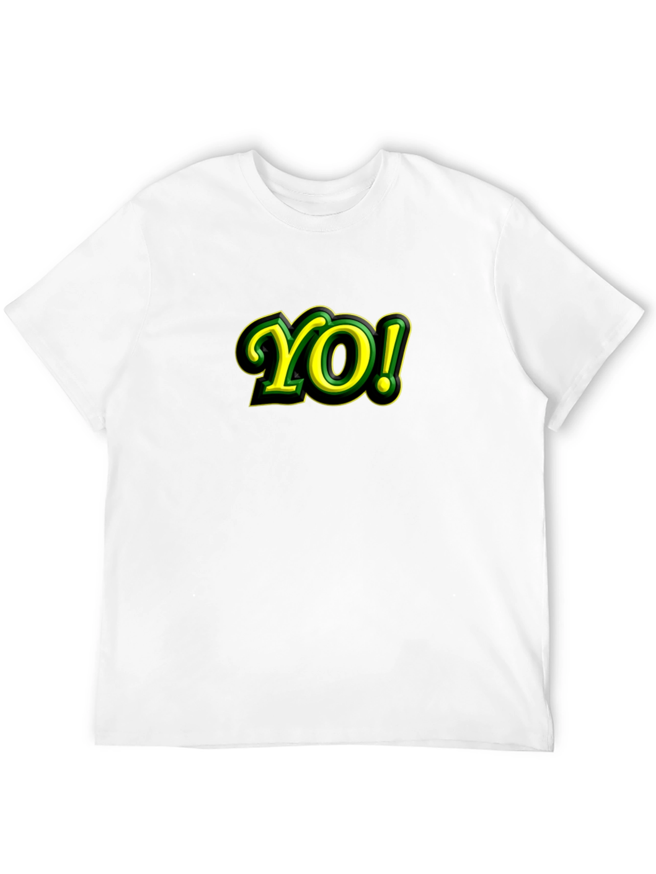 Yo! Graphic T-Shirt - Black Cotton Blend