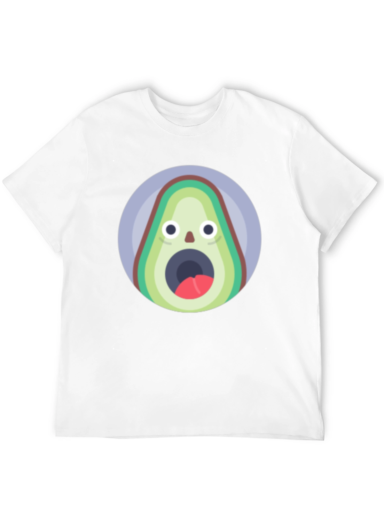 Funny Avocado T-Shirt - Shocked Fruit Graphic Tee