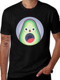 Funny Avocado T-Shirt - Shocked Fruit Graphic Tee