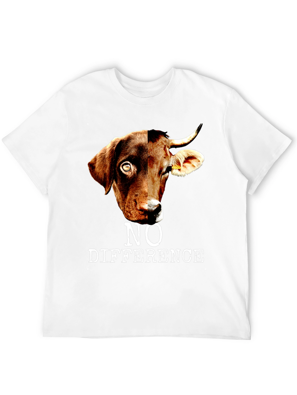No Difference T-Shirt: Dog and Cow Graphic