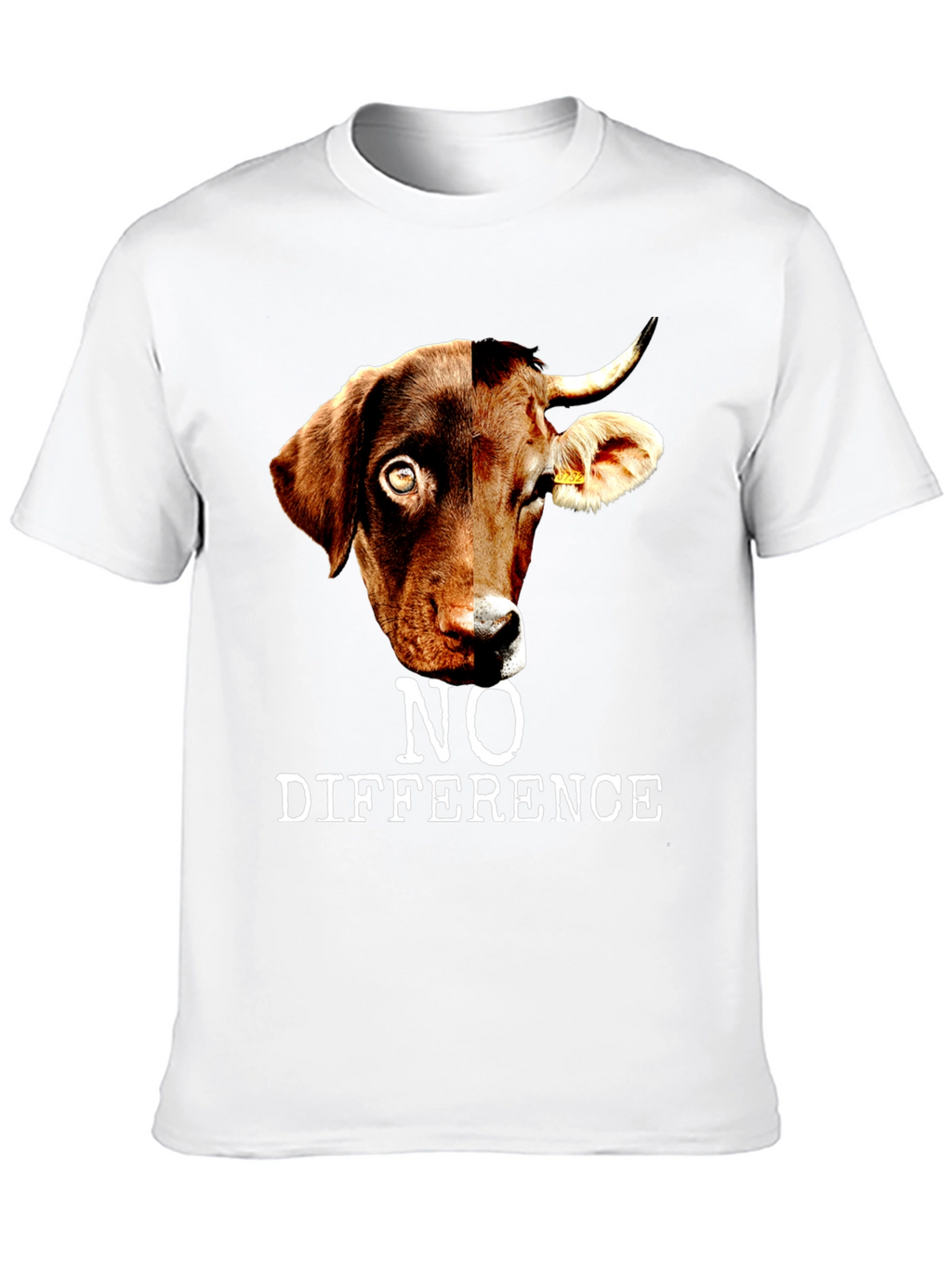 No Difference T-Shirt: Dog and Cow Graphic
