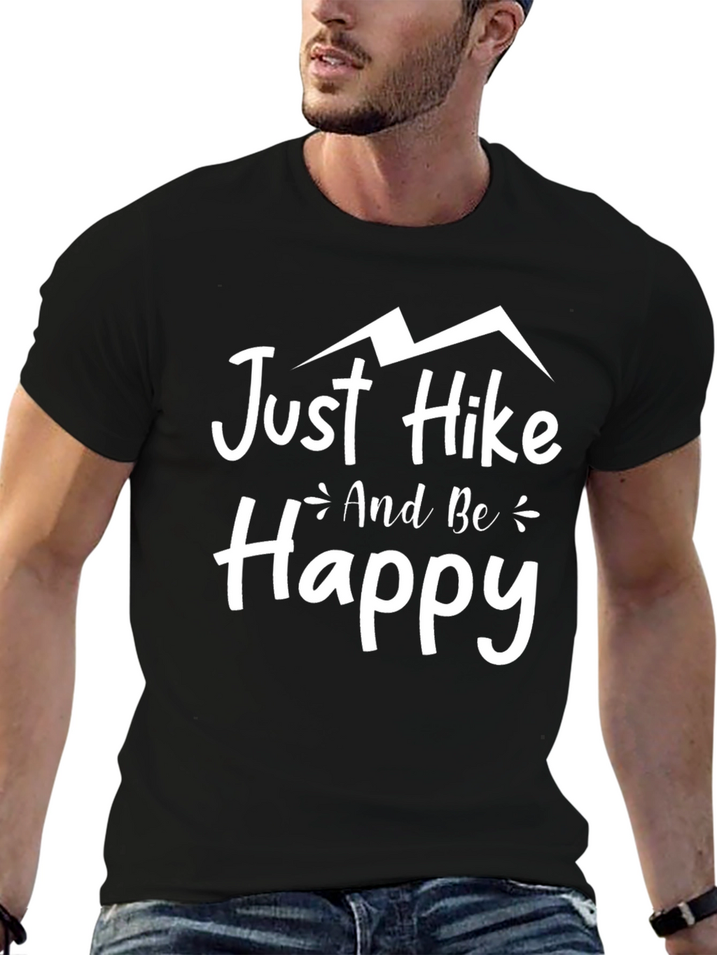 Just Hike and Be Happy Graphic Tee