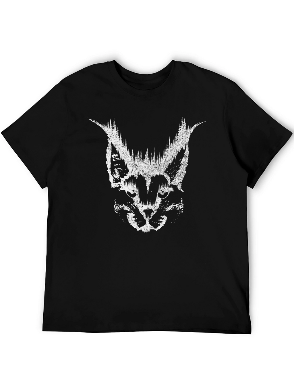 Abstract Lynx T-Shirt - Black Graphic Tee