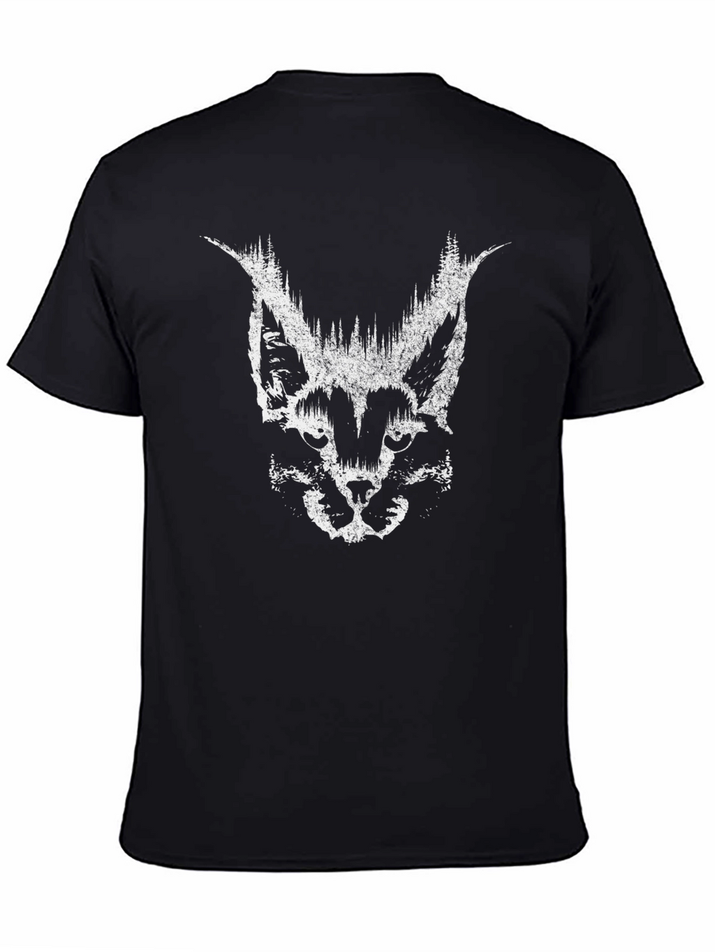 Abstract Lynx T-Shirt - Black Graphic Tee