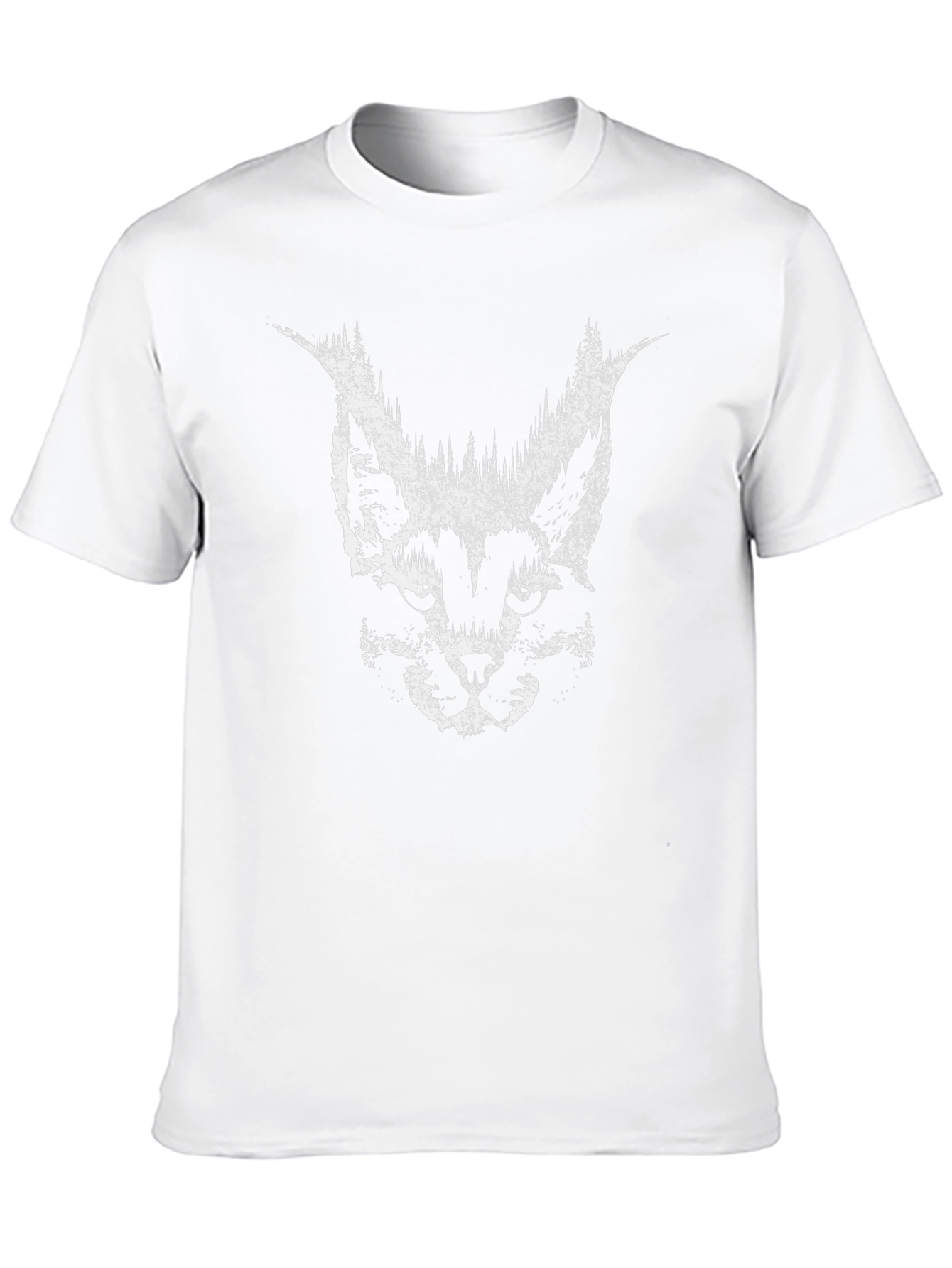 Abstract Lynx T-Shirt - Black Graphic Tee