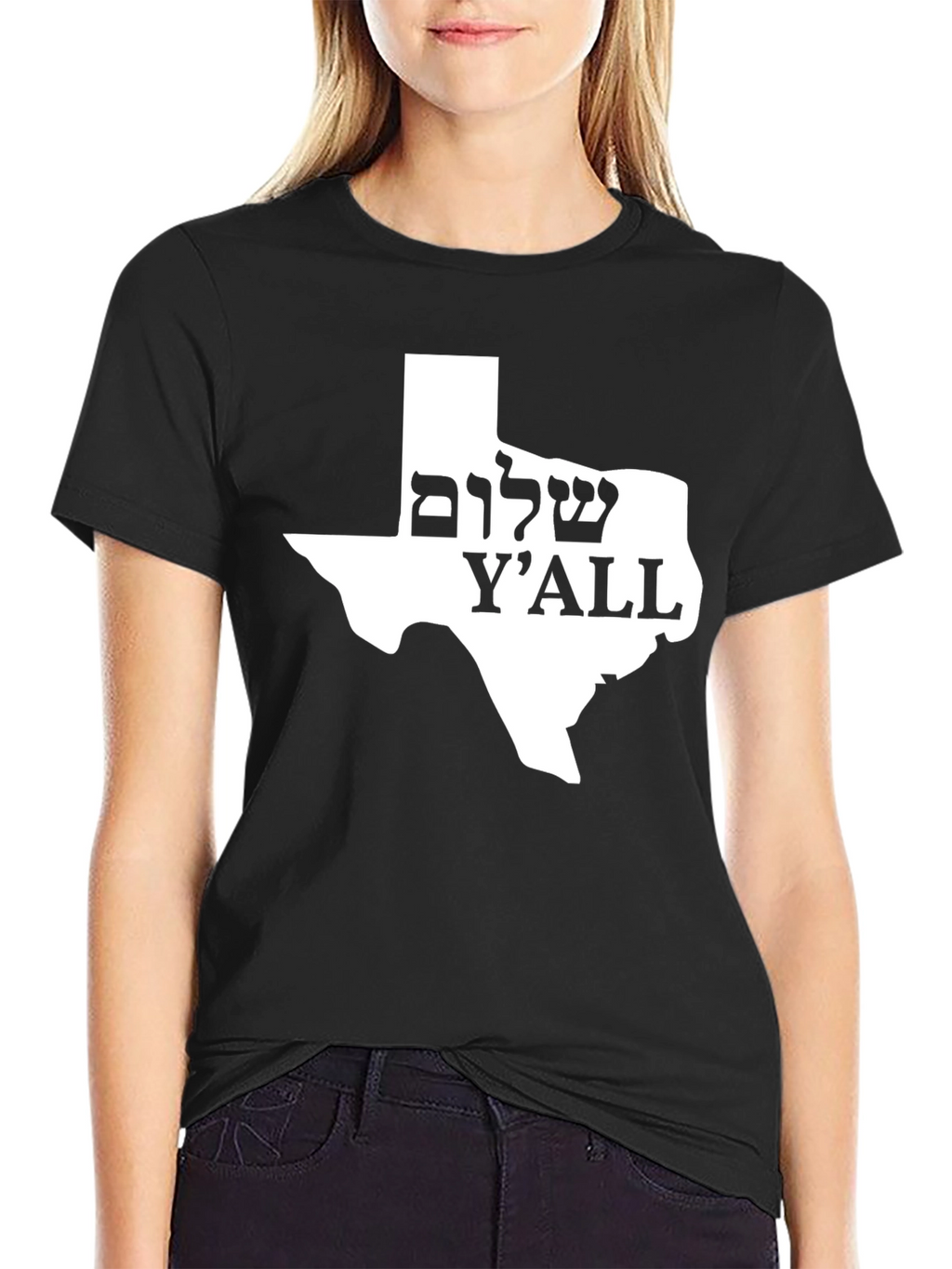 Shalom Yall Texas T-Shirt - Black