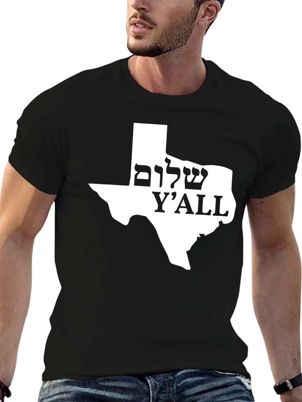 Shalom Yall Texas T-Shirt - Black