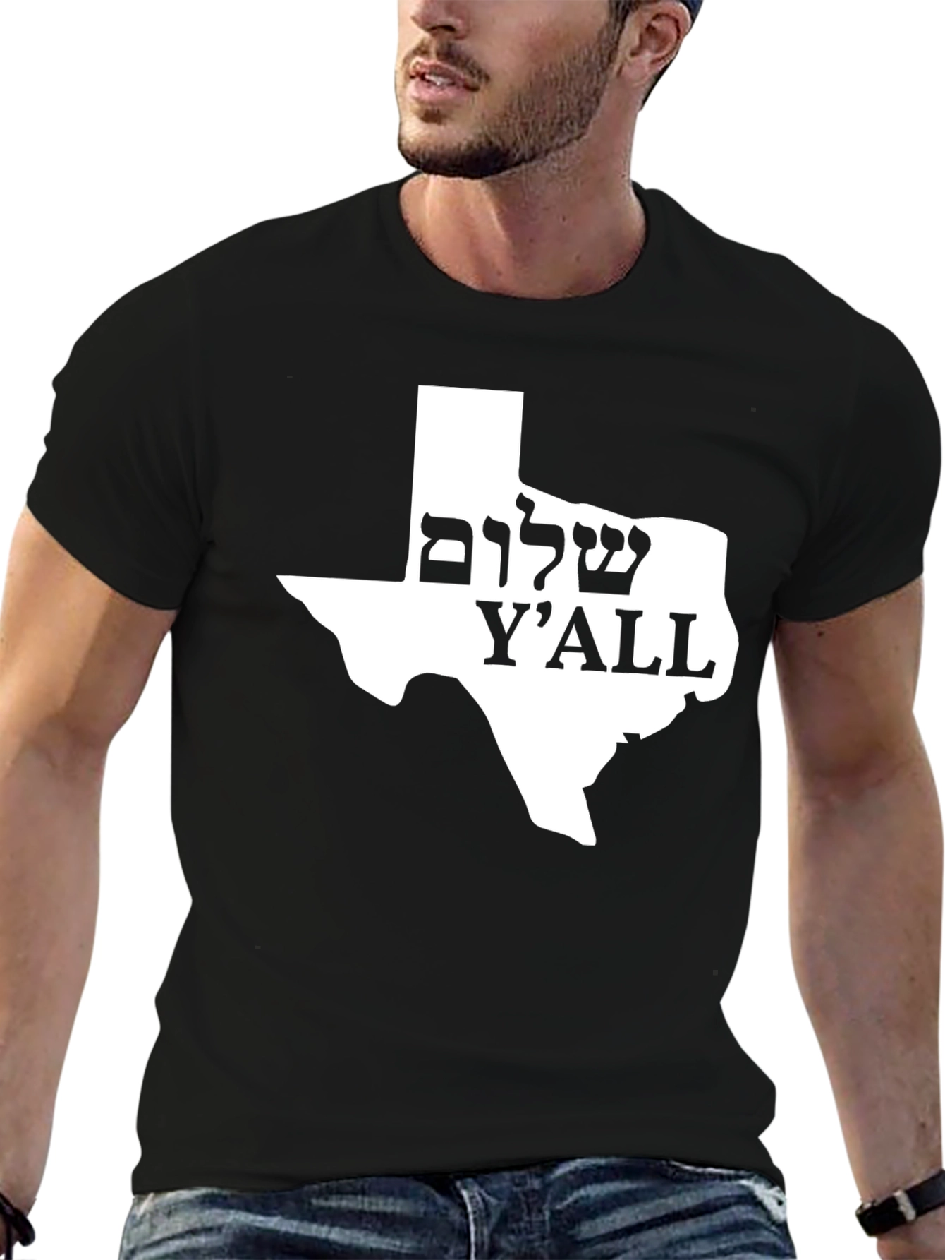Shalom Yall Texas T-Shirt - Black