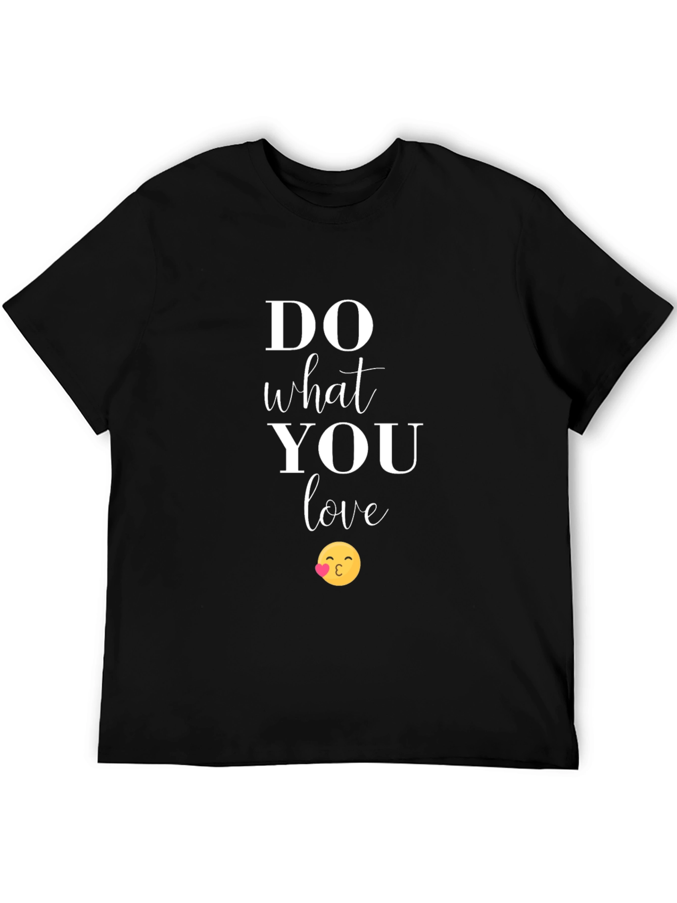 Do What You Love Graphic Tee - Kiss Emoji