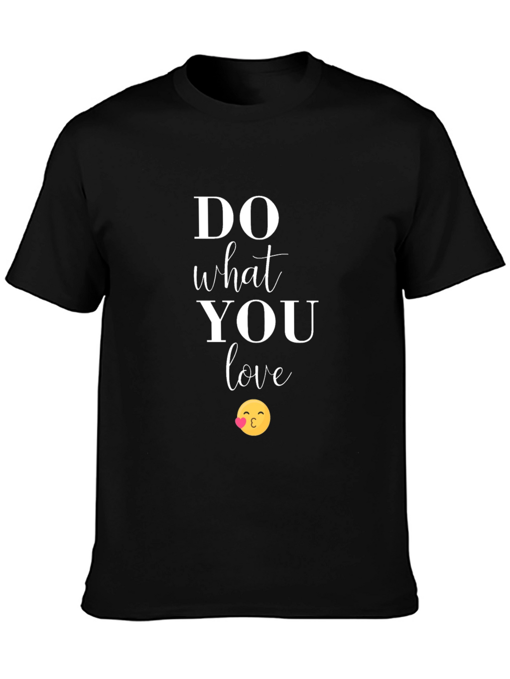 Do What You Love Graphic Tee - Kiss Emoji