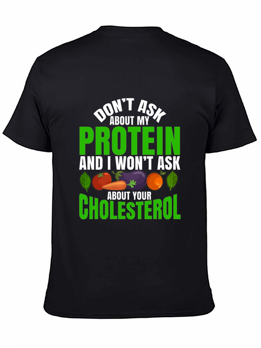 Vegan Protein Cholesterol Graphic T-Shirt