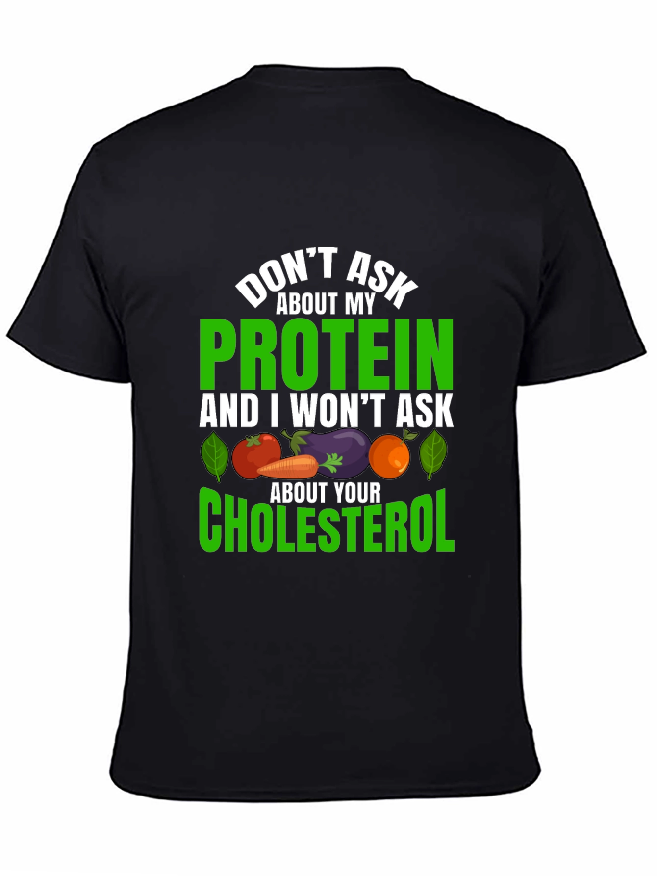 Vegan Protein Cholesterol Graphic T-Shirt