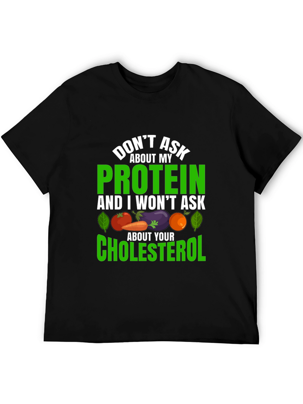 Vegan Protein Cholesterol Graphic T-Shirt