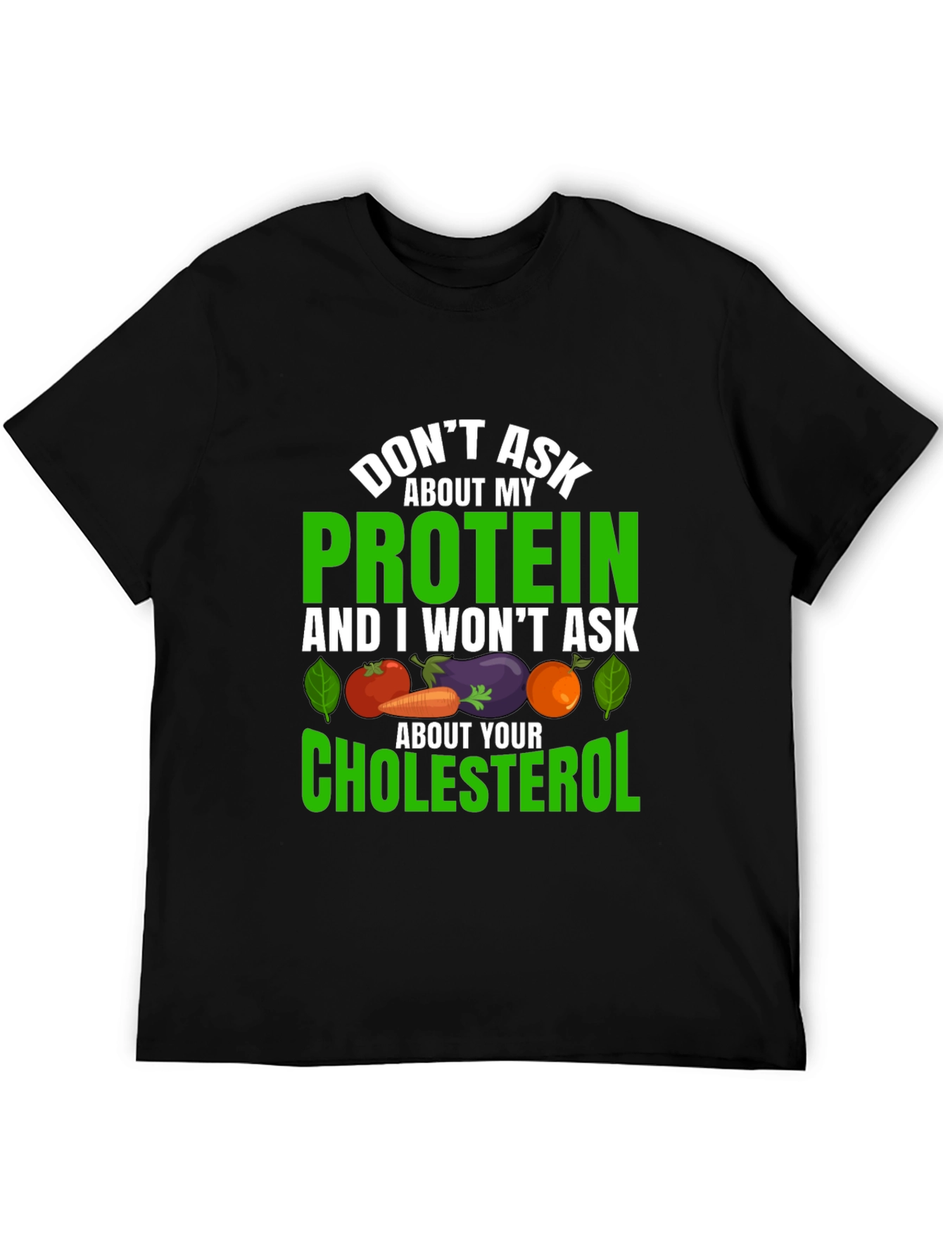 Vegan Protein Cholesterol Graphic T-Shirt