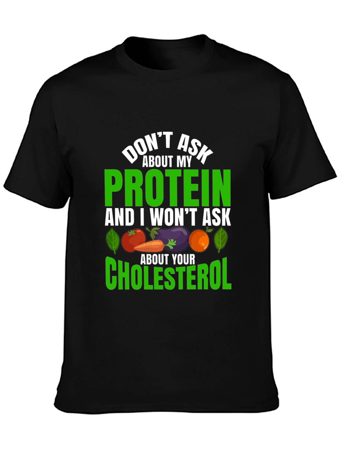 Vegan Protein Cholesterol Graphic T-Shirt