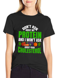 Vegan Protein Cholesterol Graphic T-Shirt
