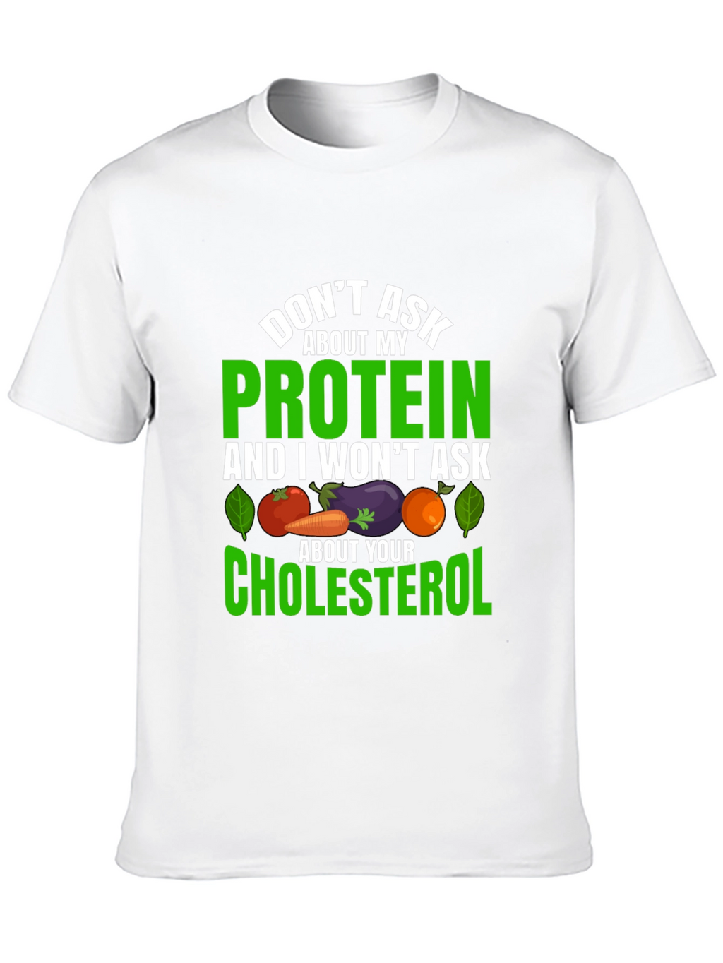 Vegan Protein Cholesterol Graphic T-Shirt