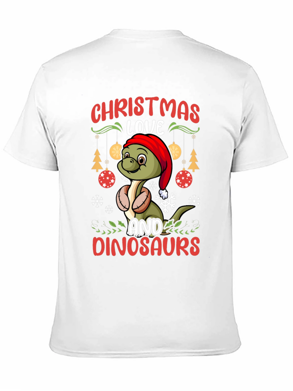 Christmas Dinosaur T-Shirt - Holiday Dino Love!