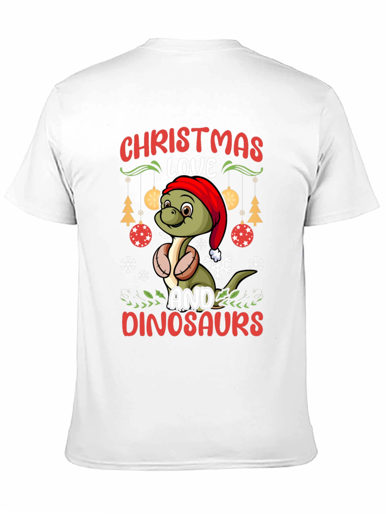 Christmas Dinosaur T-Shirt - Holiday Dino Love!