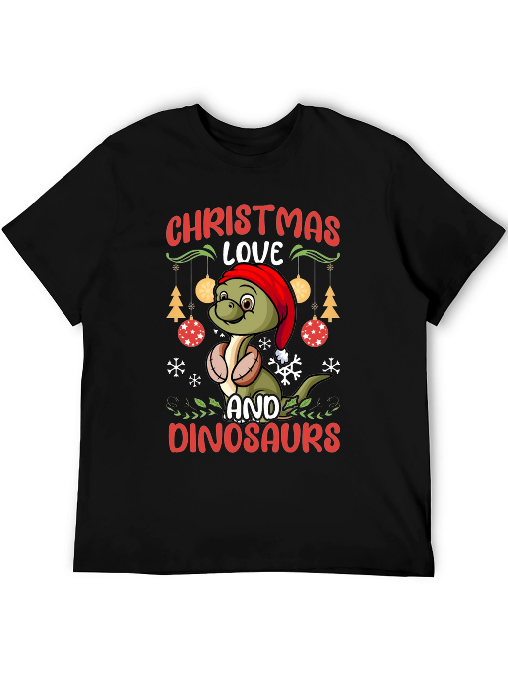 Christmas Dinosaur T-Shirt - Holiday Dino Love!