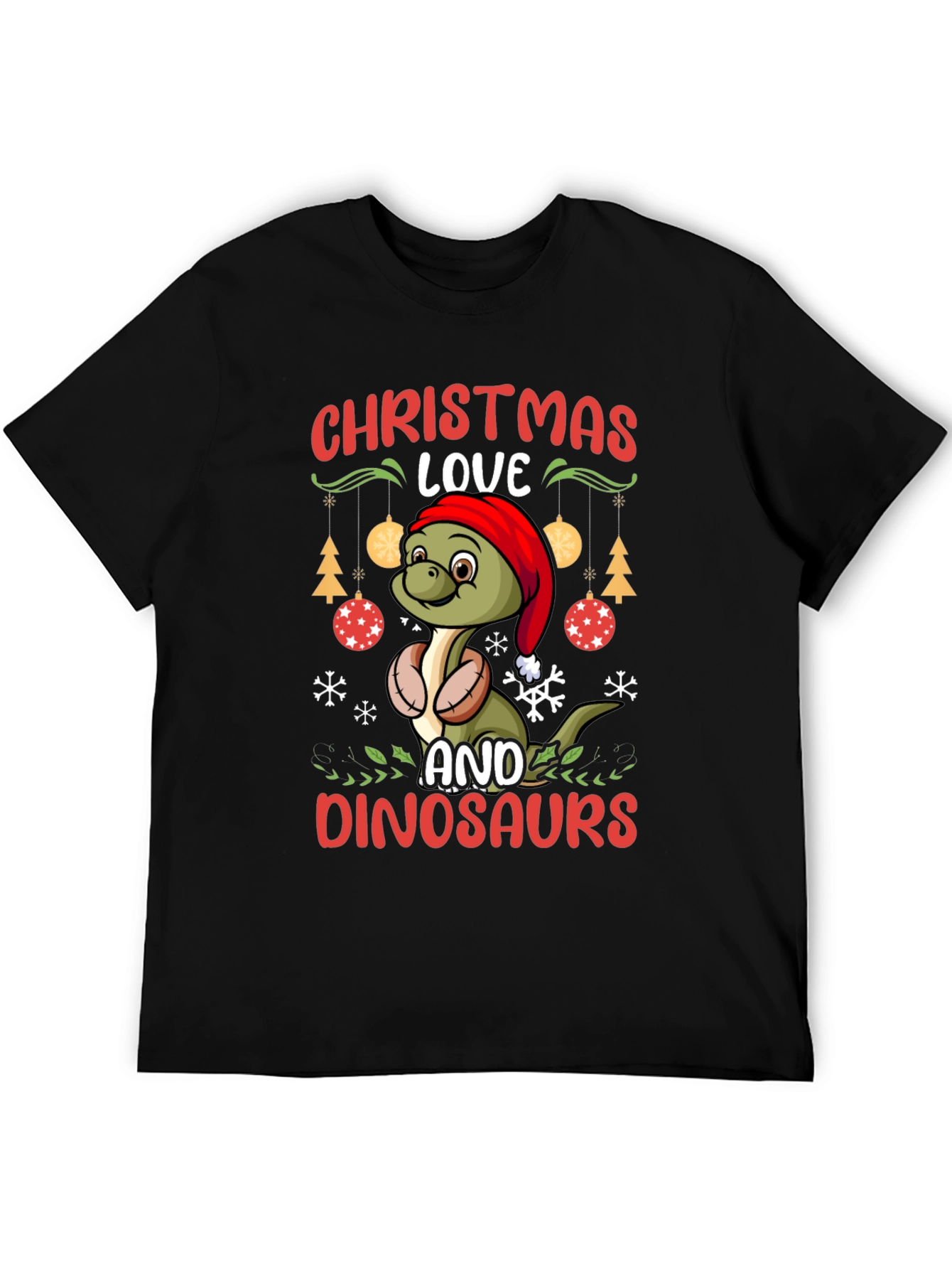 Christmas Dinosaur T-Shirt - Holiday Dino Love!