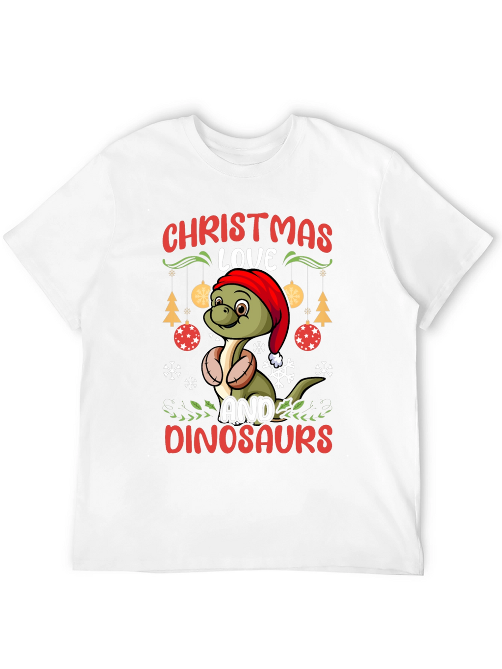 Christmas Dinosaur T-Shirt - Holiday Dino Love!
