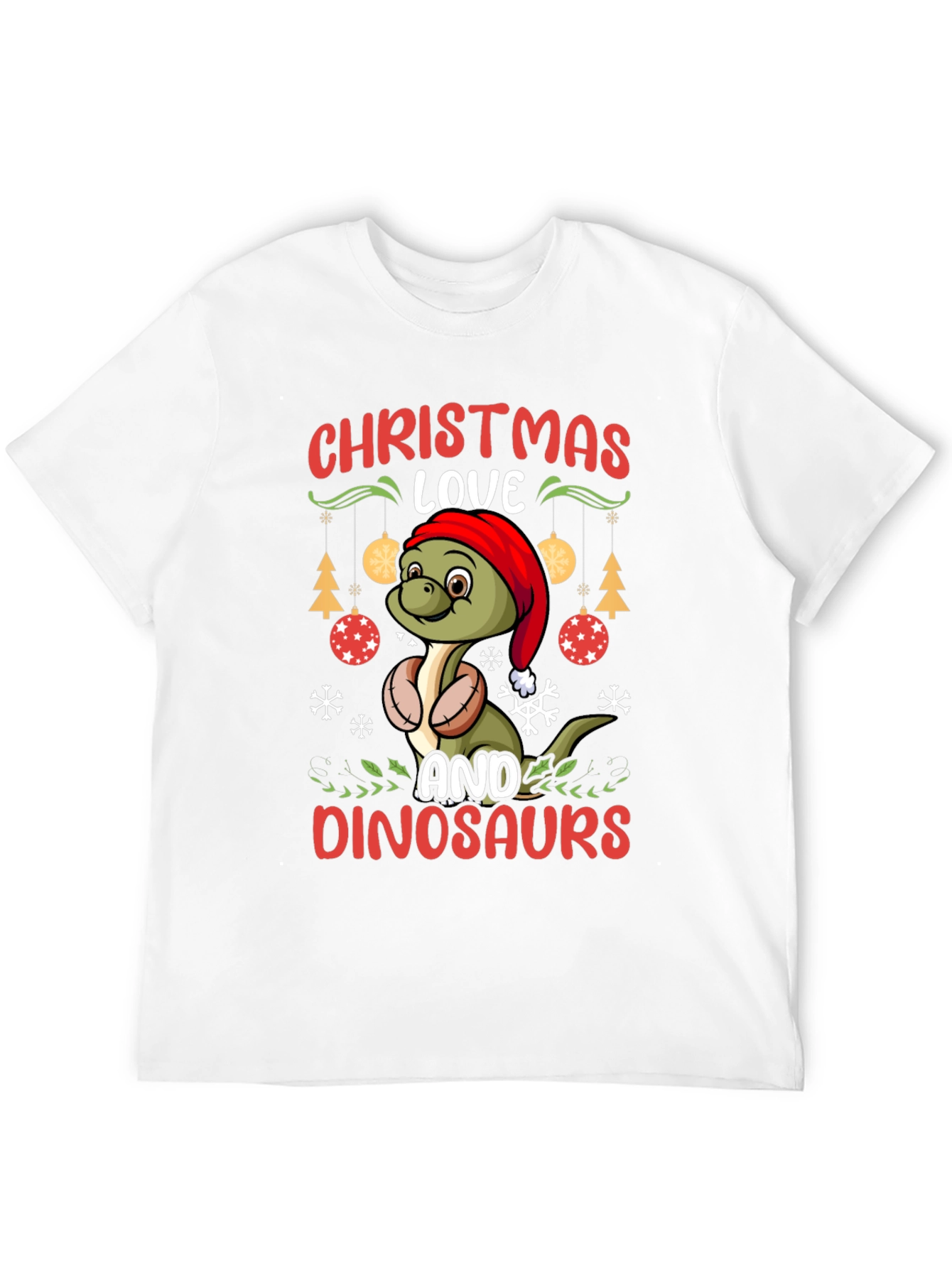 Christmas Dinosaur T-Shirt - Holiday Dino Love!