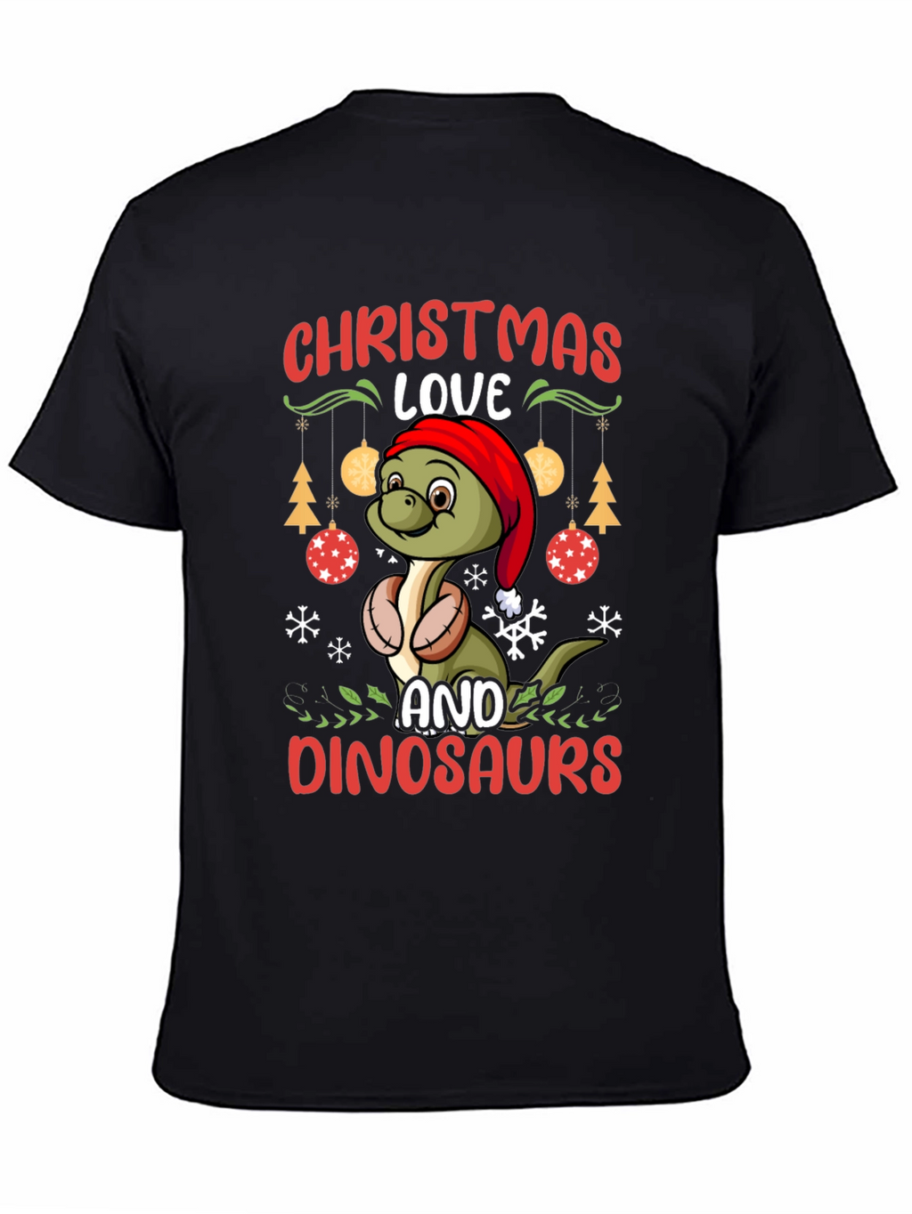 Christmas Dinosaur T-Shirt - Holiday Dino Love!