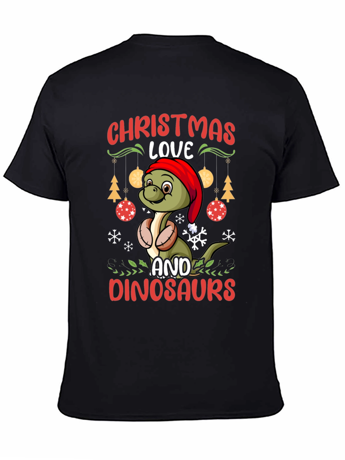 Christmas Dinosaur T-Shirt - Holiday Dino Love!