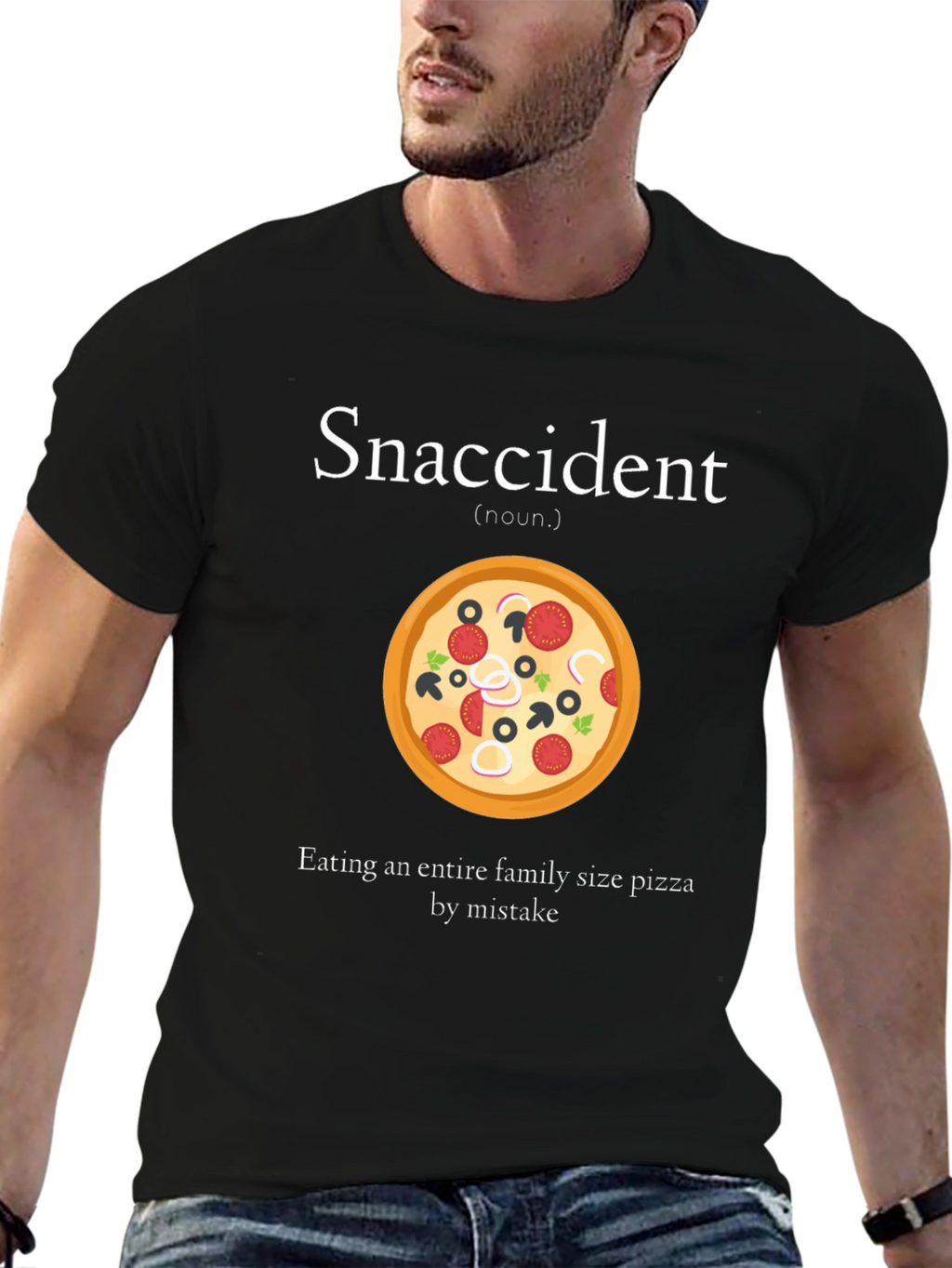 Snaccident Pizza Graphic T-Shirt