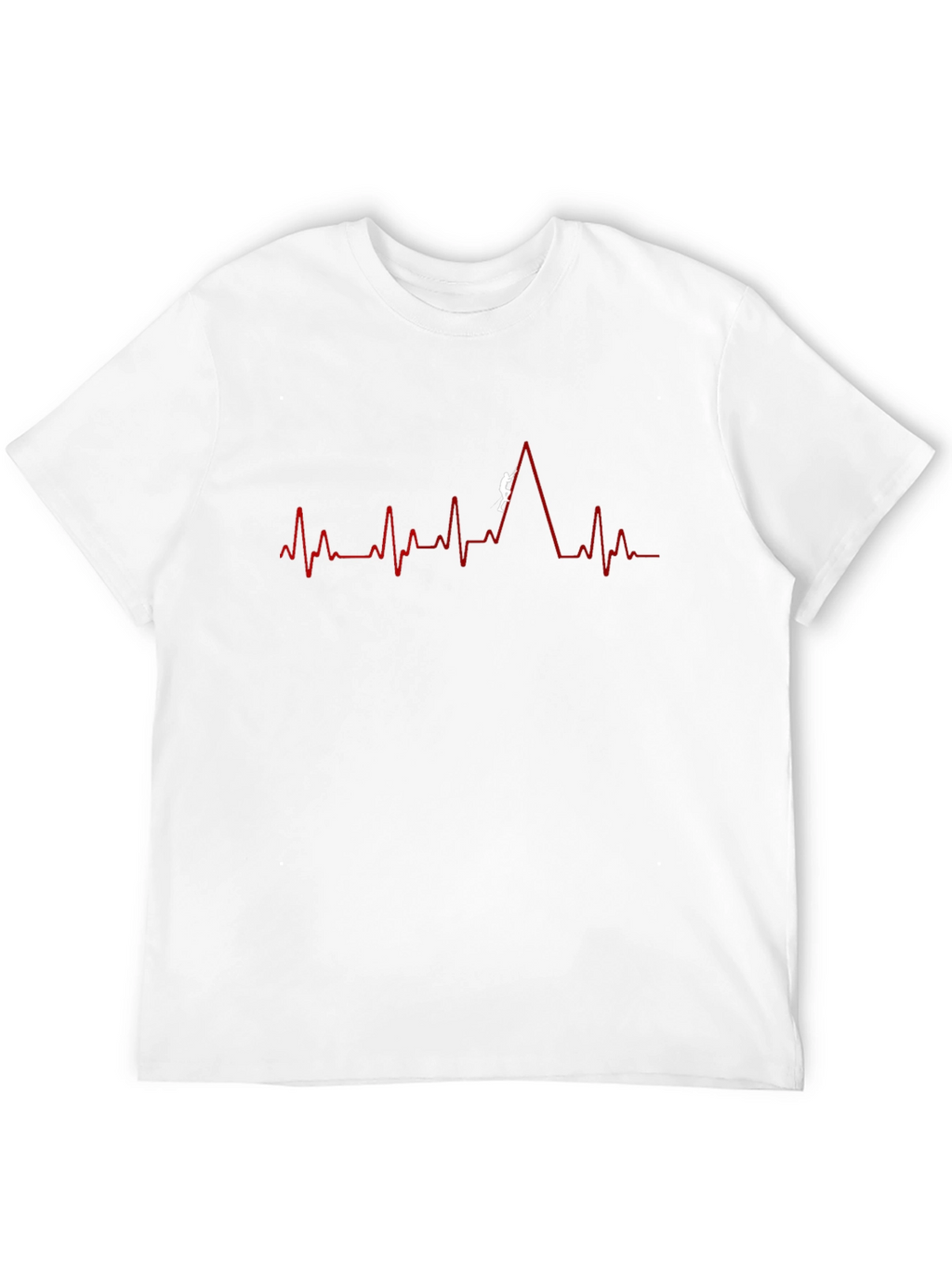 Mountain Climber Heartbeat T-Shirt - Black
