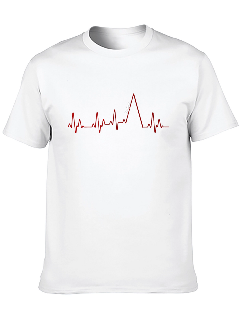 Mountain Climber Heartbeat T-Shirt - Black