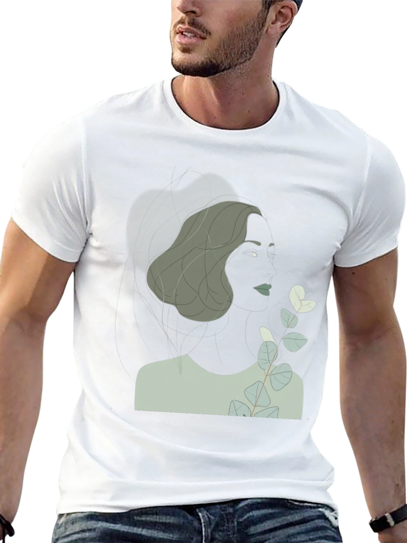 Abstract Woman T-Shirt - Stylish Graphic Tee