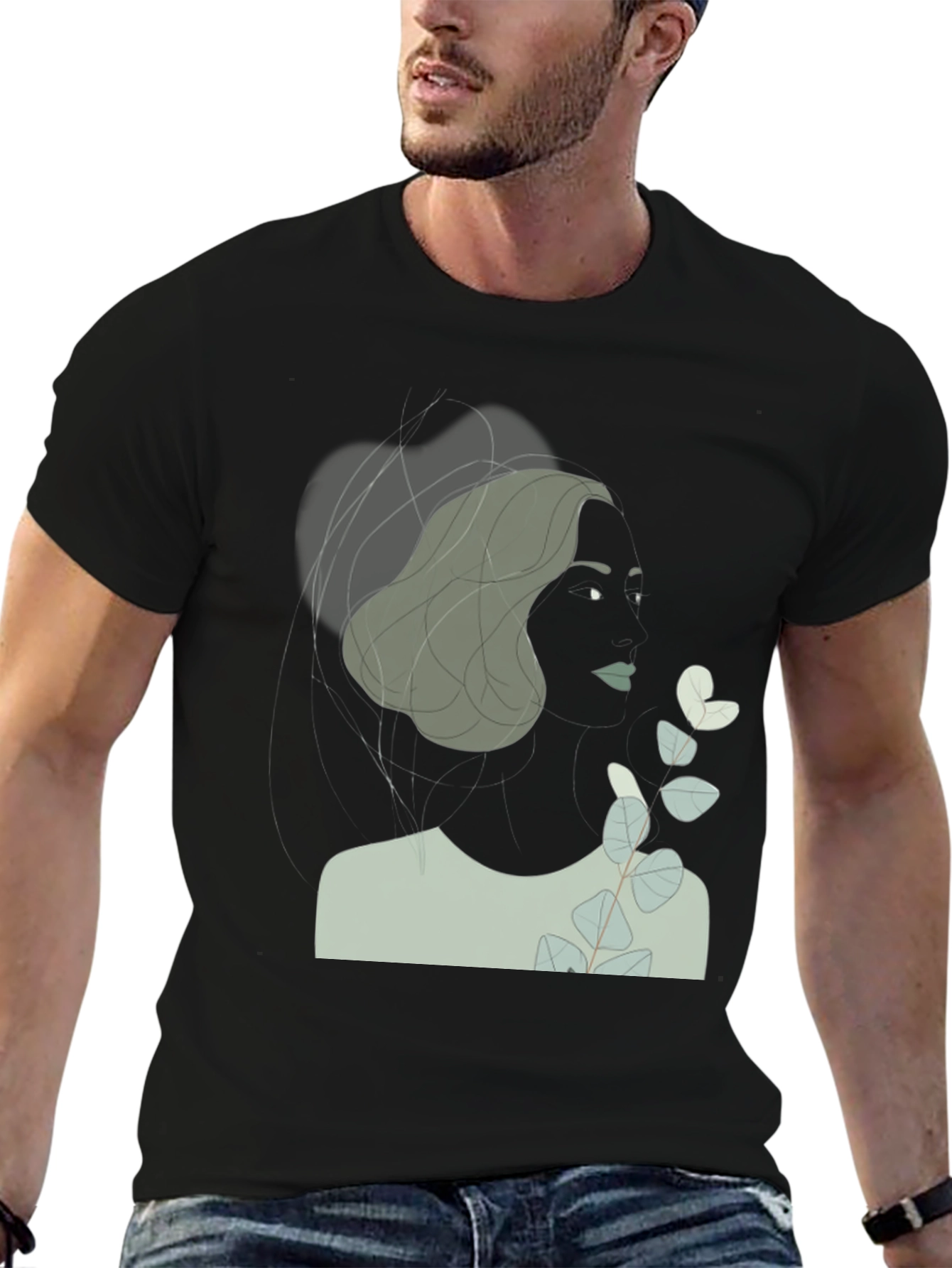 Abstract Woman T-Shirt - Stylish Graphic Tee