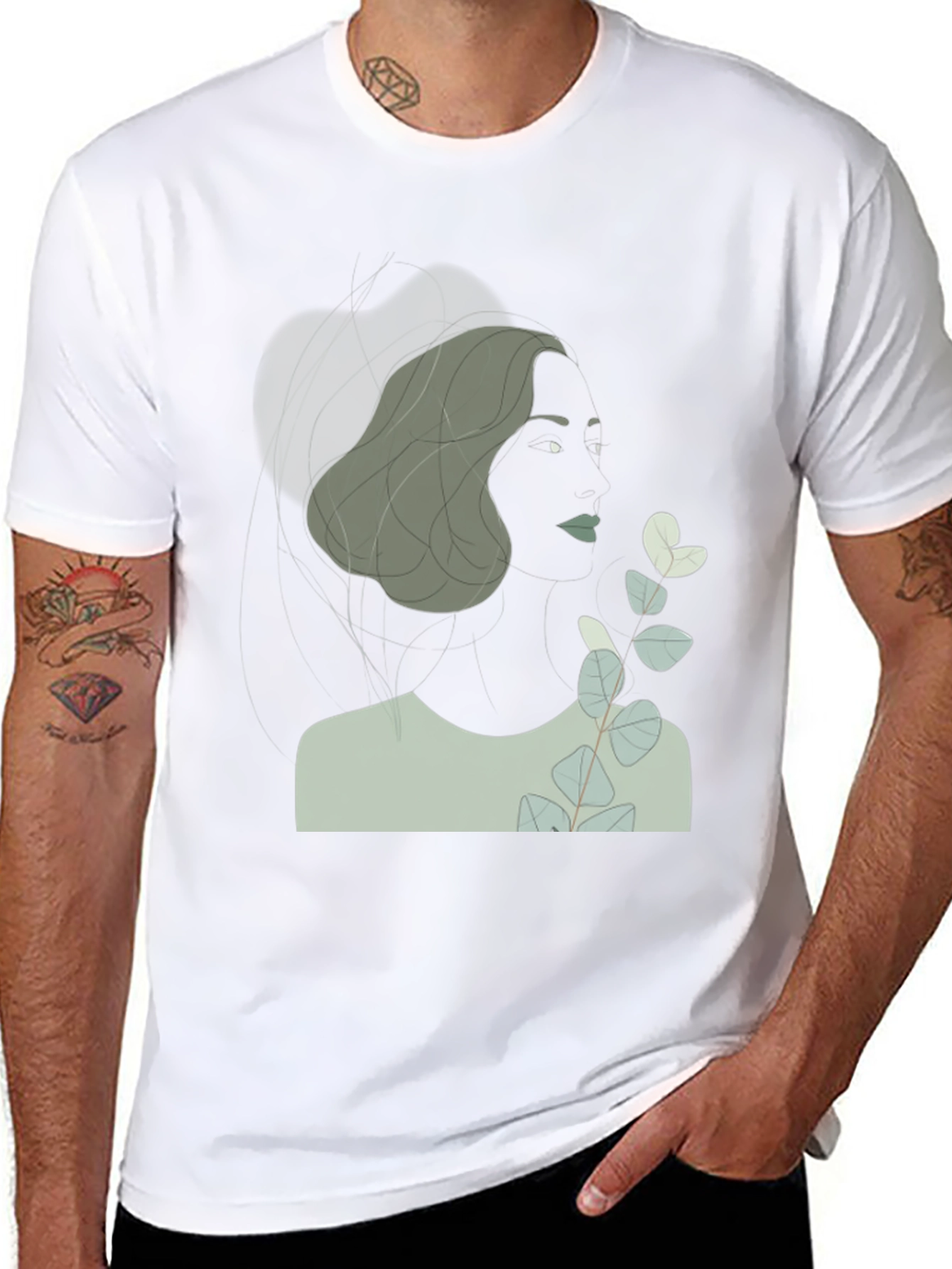 Abstract Woman T-Shirt - Stylish Graphic Tee