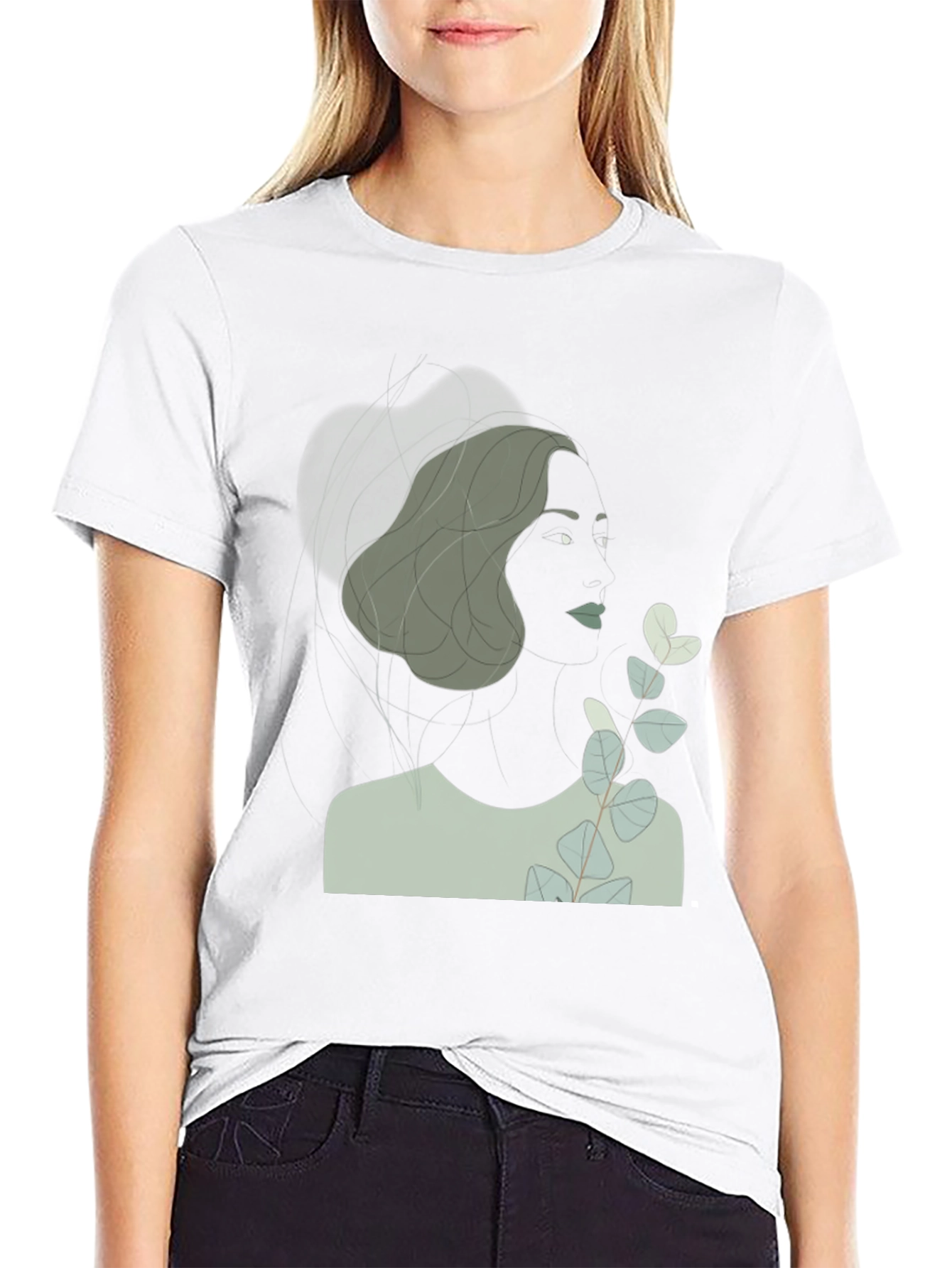 Abstract Woman T-Shirt - Stylish Graphic Tee