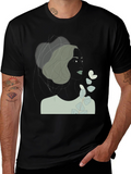 Abstract Woman T-Shirt - Stylish Graphic Tee