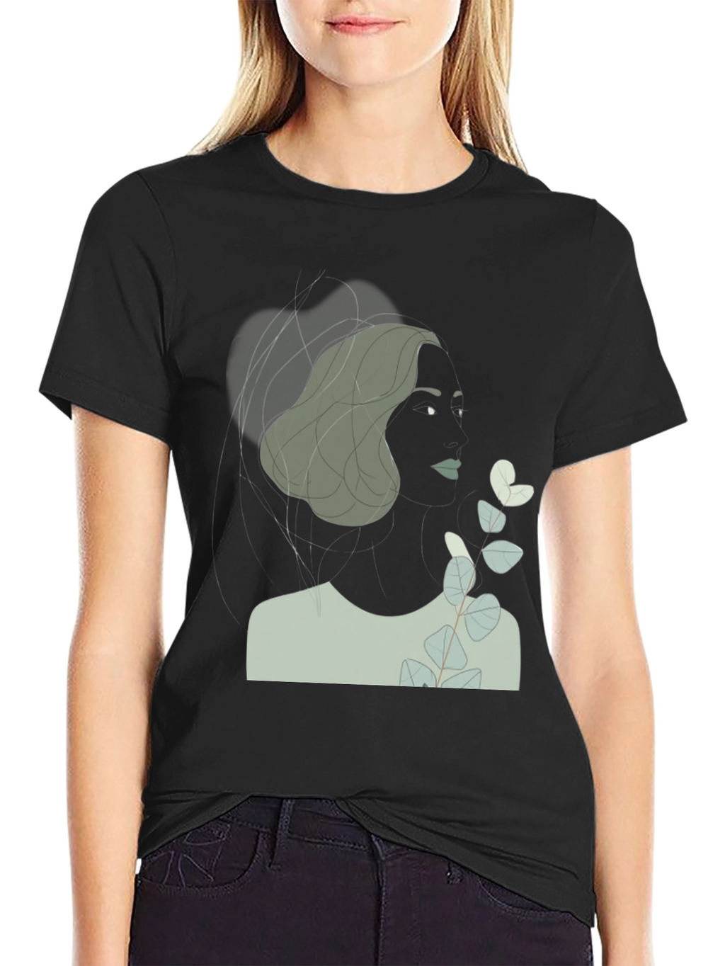 Abstract Woman T-Shirt - Stylish Graphic Tee
