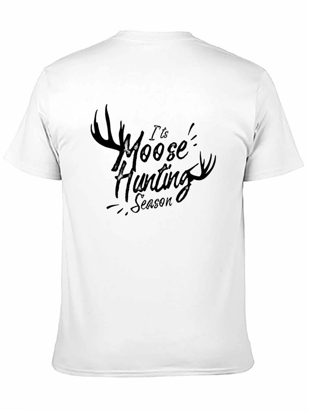 Moose Hunting Season Black Graphic Tee