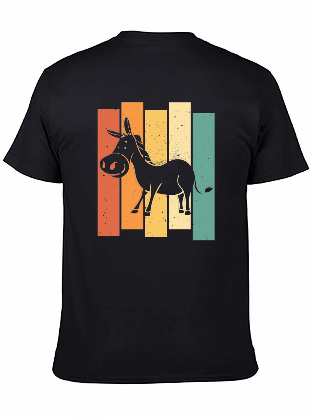 Retro Donkey Graphic T-Shirt - Black